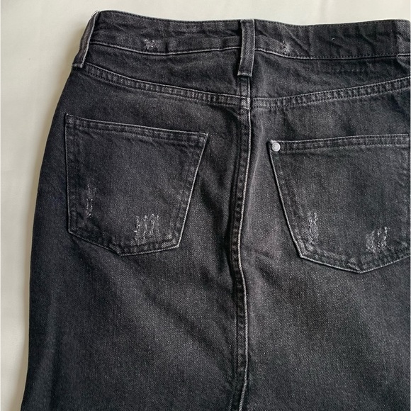 DENIM & DENIM SIZE 2 black distressed jeans skirt - Picture 5 of 11